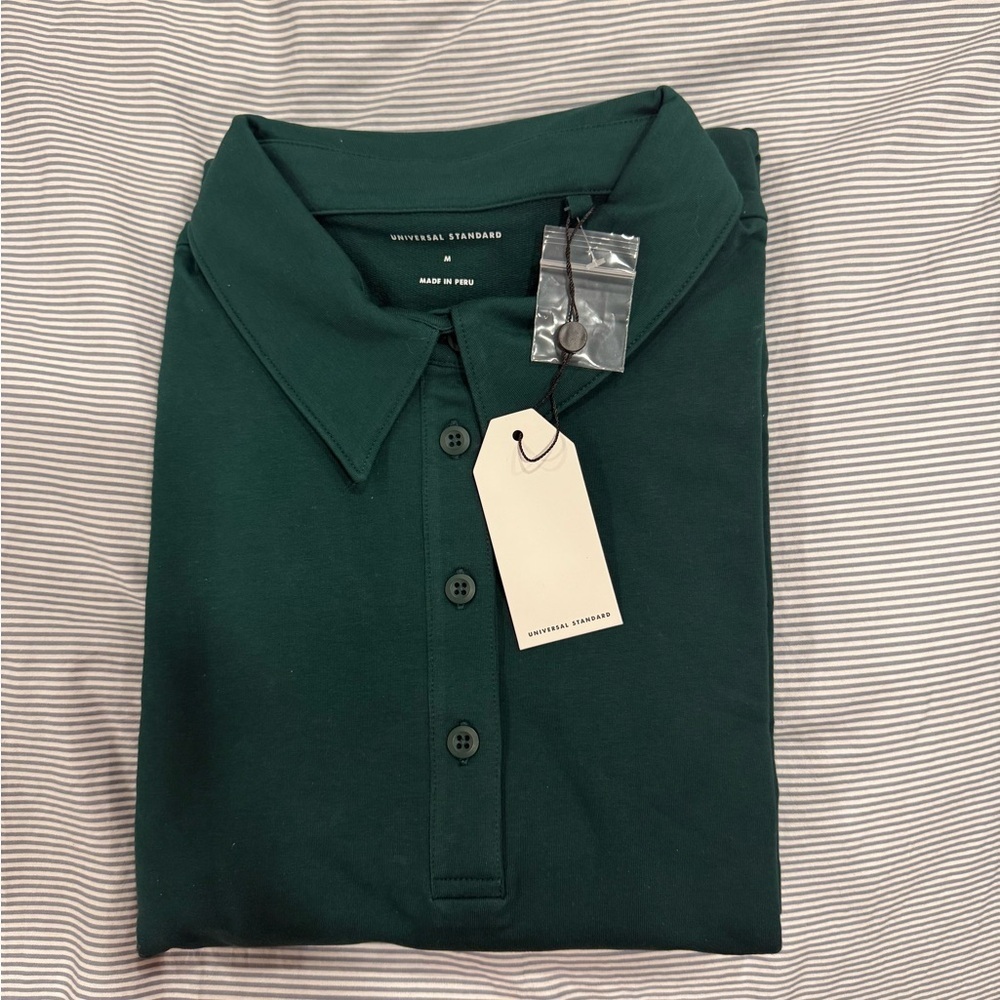 Universal Standard Varsity
French Terry Polo Dress in Botanic Sz M ( 18-20 ) - Picture 6 of 11